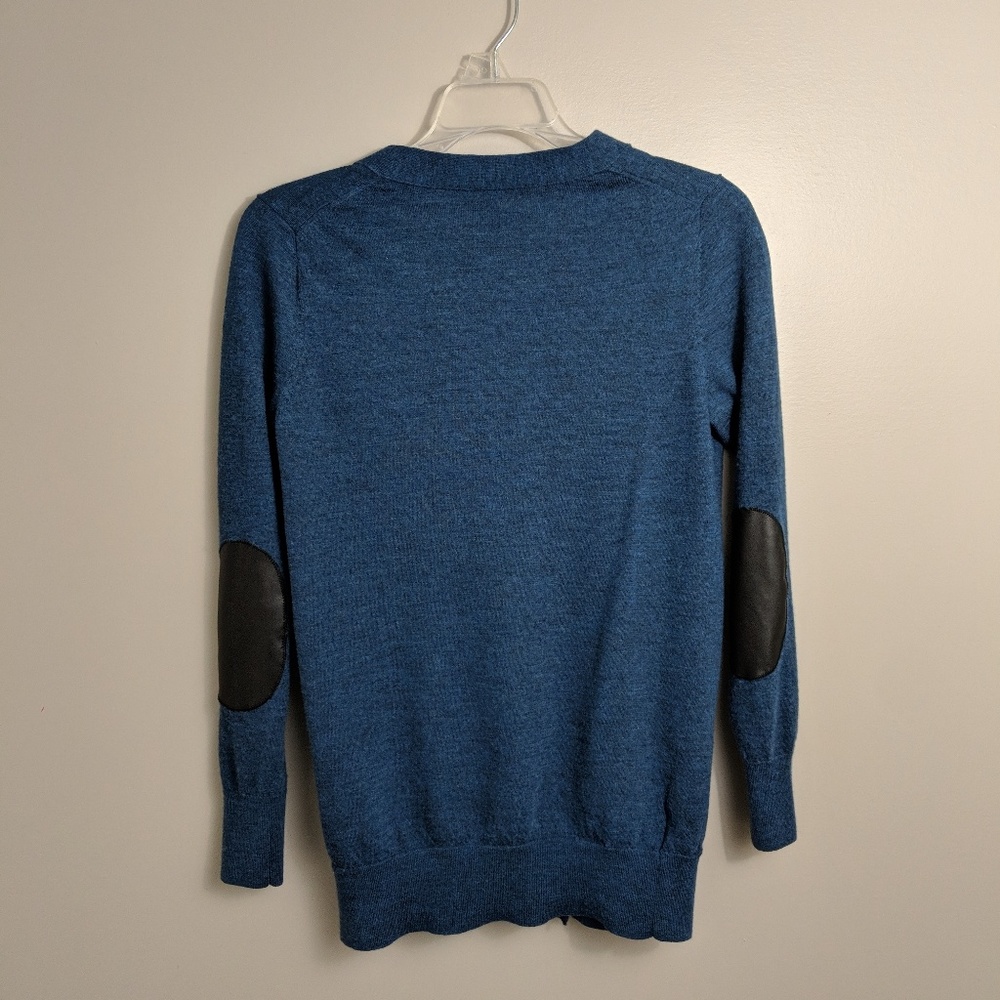 Blue Ann Taylor 100% Wool Cardigan size M